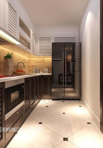 Thiết kế nội thất chung cư cao cấp tại Thăng Long Number One - phong cách gỗ việt