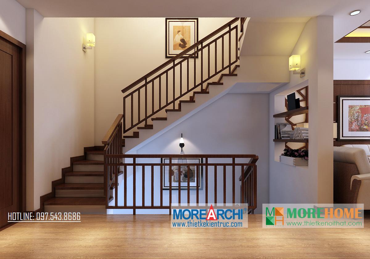 Làm cầu thang gỗ tự nhiên giá rẻ Làm cầu thang gỗ tự nhiên giá rẻ