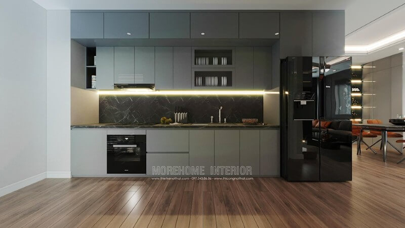 Mẫu tủ bếp gỗ công nghiệp đẹp phù hợp với mọi căn hộ chung cư mẫu tủ bếp gỗ công nghiệp An Cường