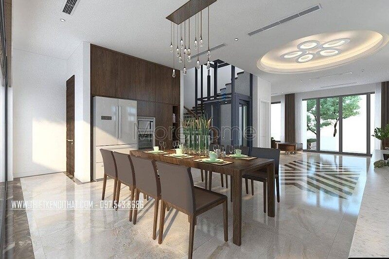 Mậu thiết kế bộ bàn ăn đẹp với những đường nét tinh tế, sang trọng